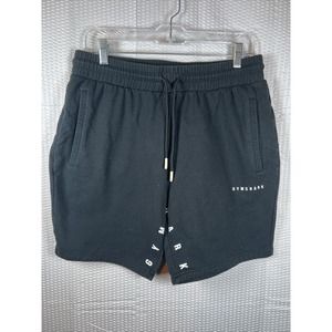 Gymshark Shorts Men’s Size L Black Drawstring Cotton Stretch Active Sweat Shorts